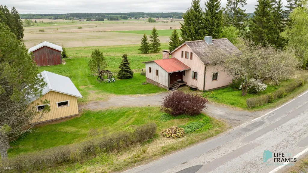 Vue aérienne - Detached House with Sauna on Large Plot in Sastamala