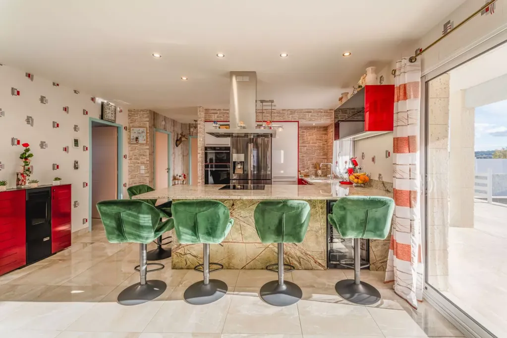Cucina - Contemporary Villa with Pool in Fontès