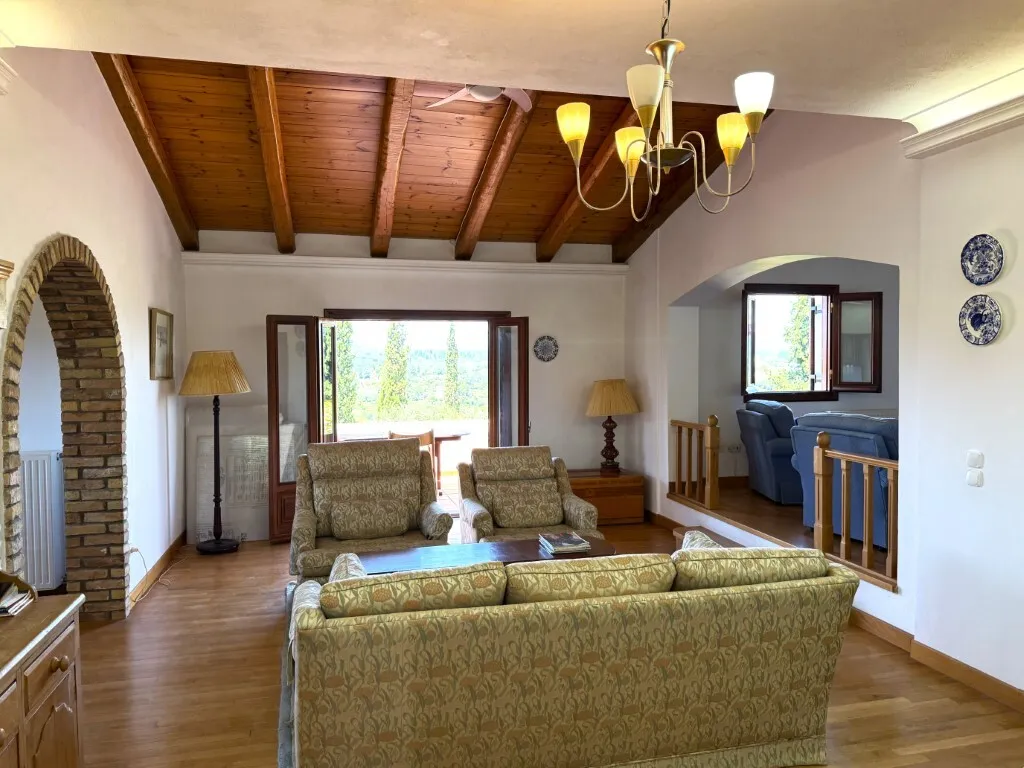 Soggiorno - 3-Storey Villa with Panoramic Views in Vasilika, Corfu