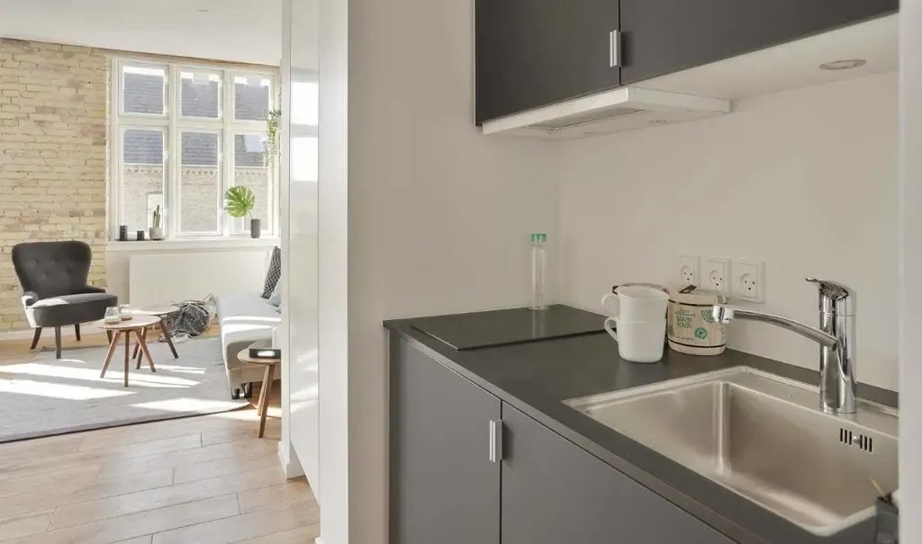 Cuisine - One-Bedroom Flat with High Ceilings in Frederiksberg C