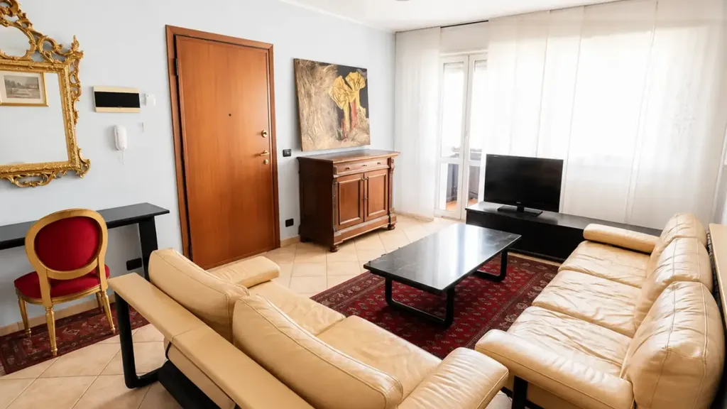 Séjour - Apartment with Veranda Terrace in Piacenza