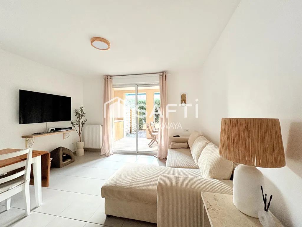 Séjour - Appartement Rénové avec Terrasse au Teich