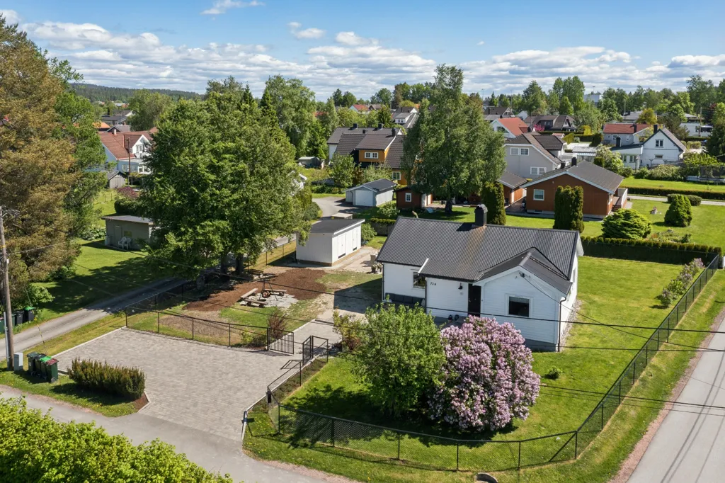 Vue aérienne - Modern Bungalow with Garden in Spikkestad
