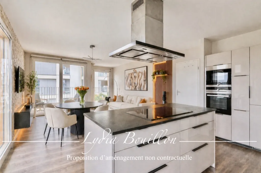 Köök - Bright 3-Bed Flat with Balcony in Nanterre-Université