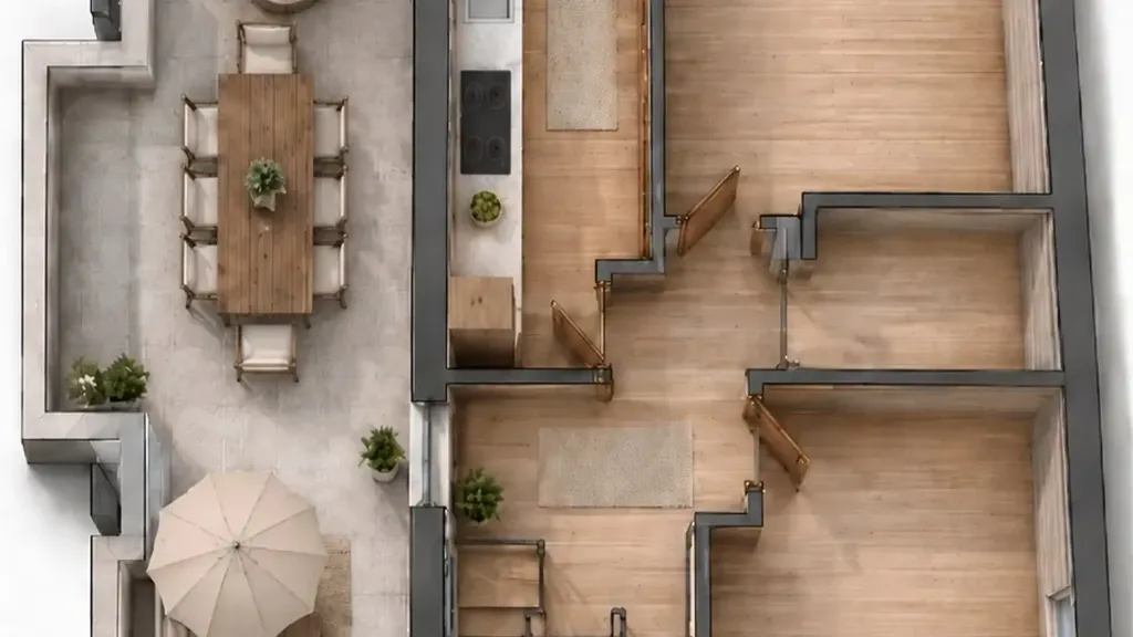 Plan - Modernised Apartment with Terrazzo in Chioggia