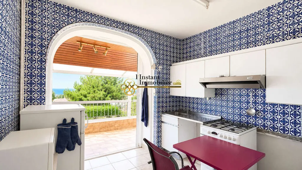 Kitchen - House with Panoramic View in Carantec