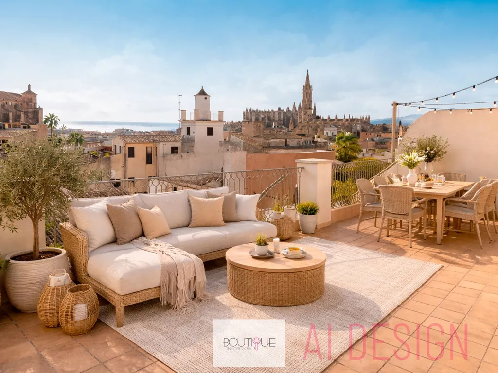 Terrasse - Renovated Apartment with Roof Terrace in Old Town Palma