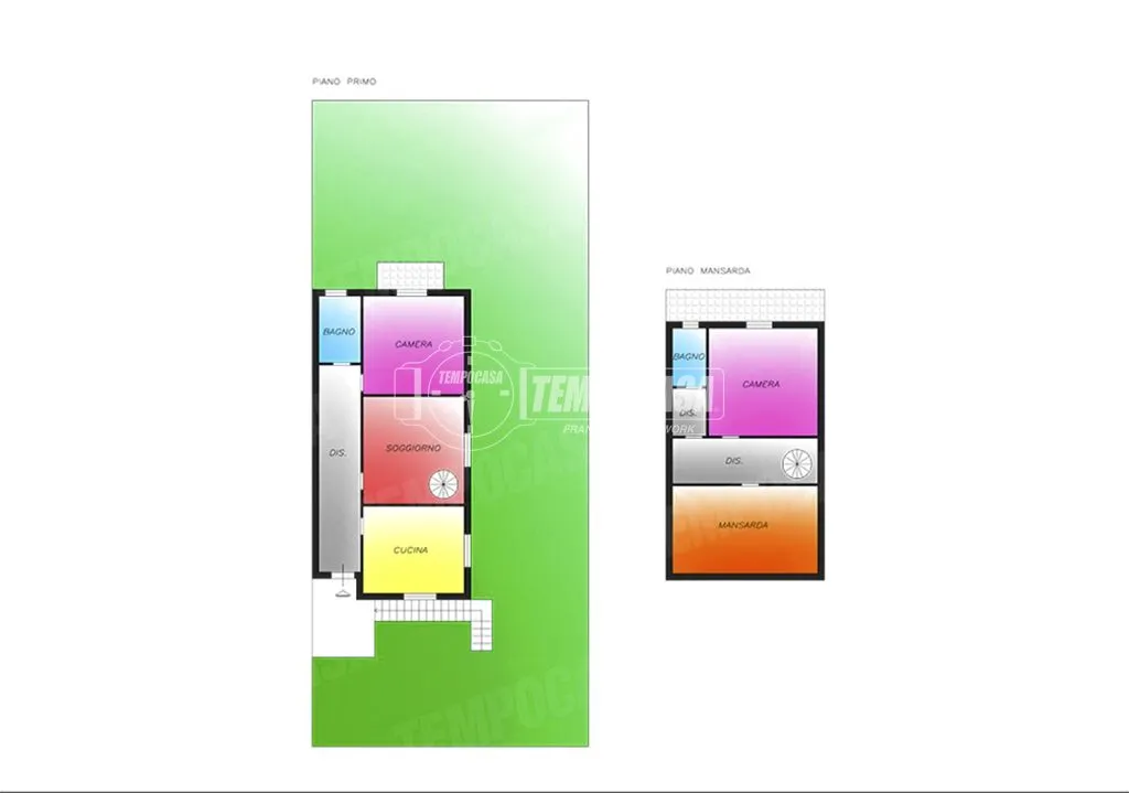 Plan - Duplex Apartment with Terrace in Pavia
