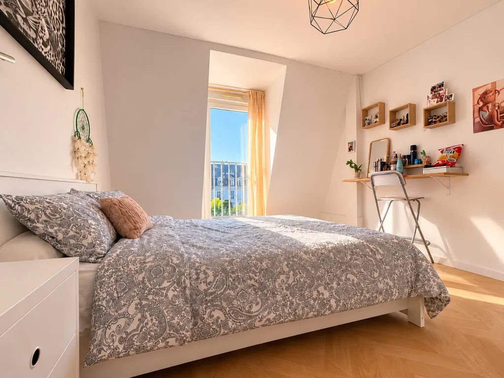 Chambres - Appartement de Standing avec Balcon à Lundy
