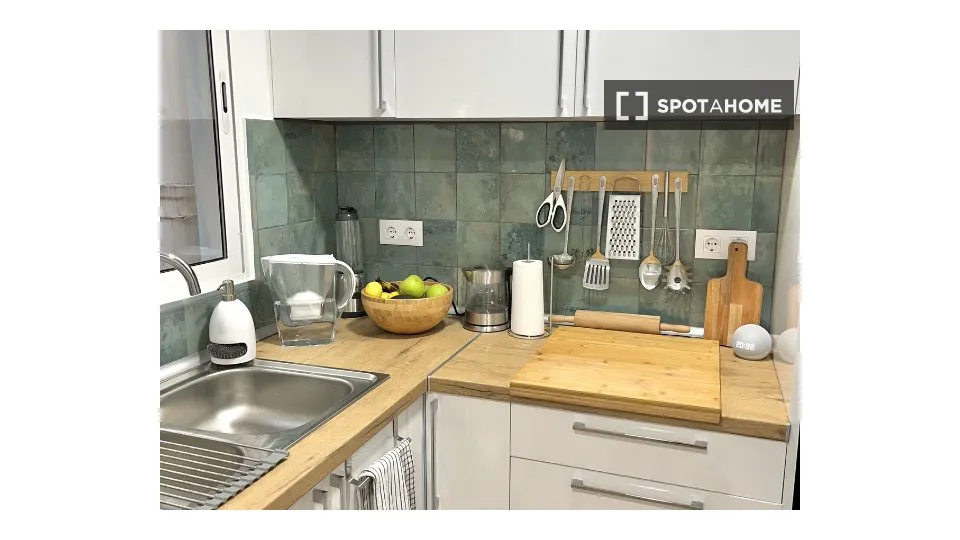 Köök - Shared Room with Kitchen in El Grau, Valencia