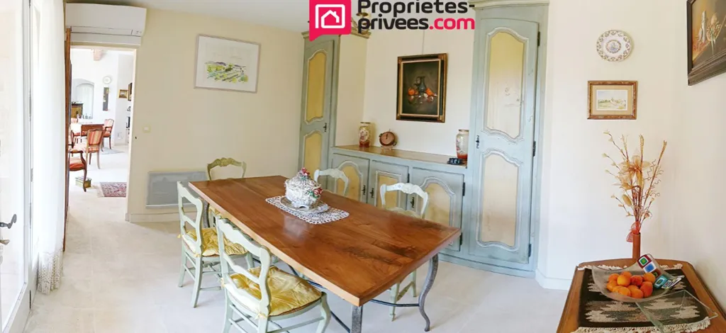 Dining Room - Architectural House with Pool in La Motte