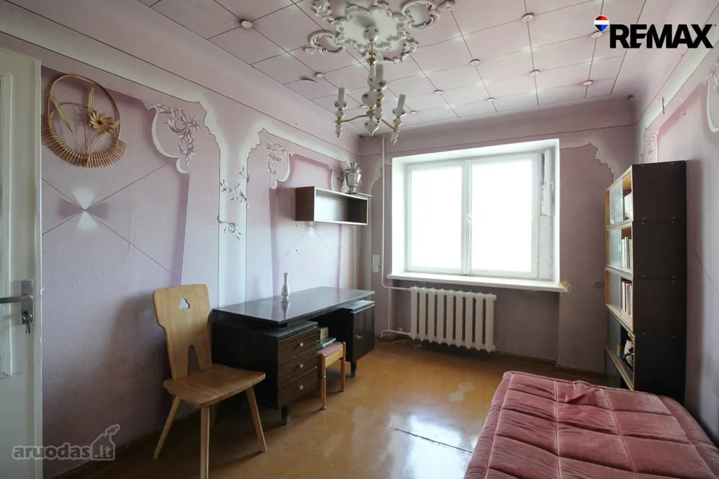 Bedrooms - 3-Bedroom Apartment with Balcony in Šiauliai Centre