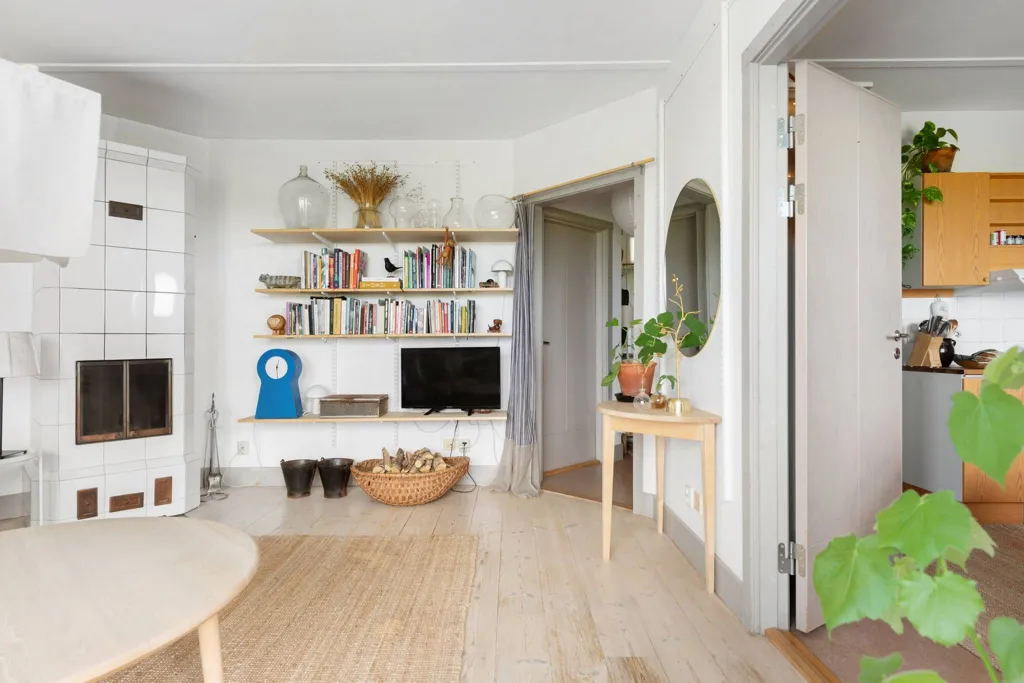 Living Room - Apartment with Garden in Nibble Skogsbrynsby