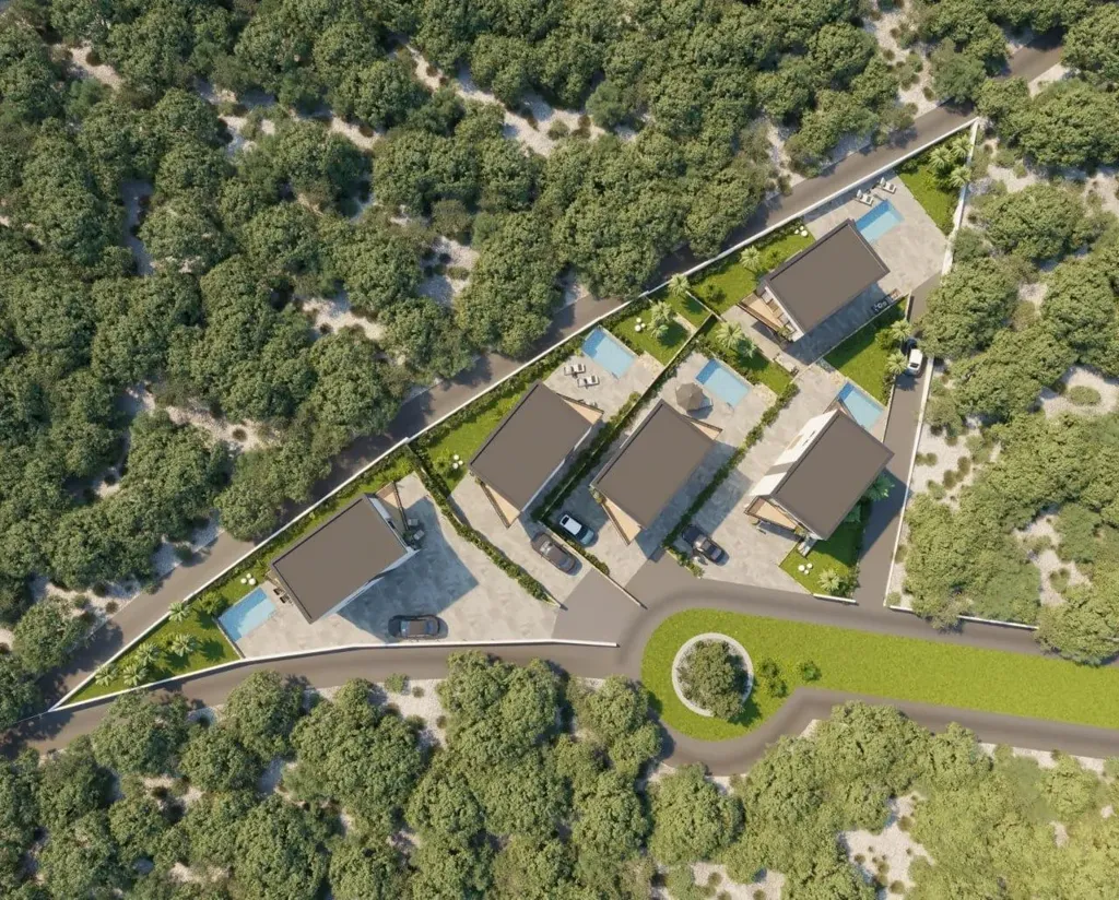 Aerial - Contemporary Villa with Pool in Finestrat