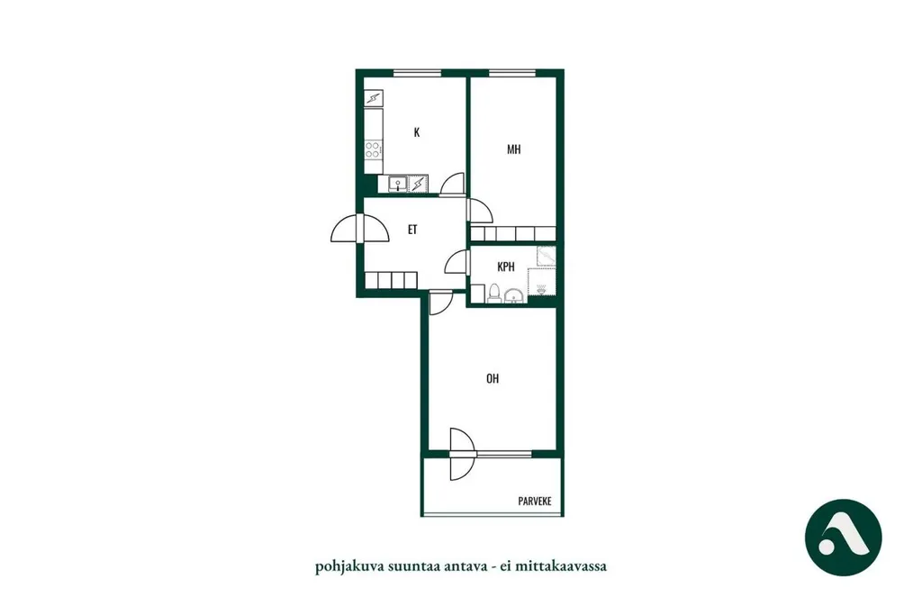Plaan - Bright Apartment with Balcony in Hervanta, Tampere