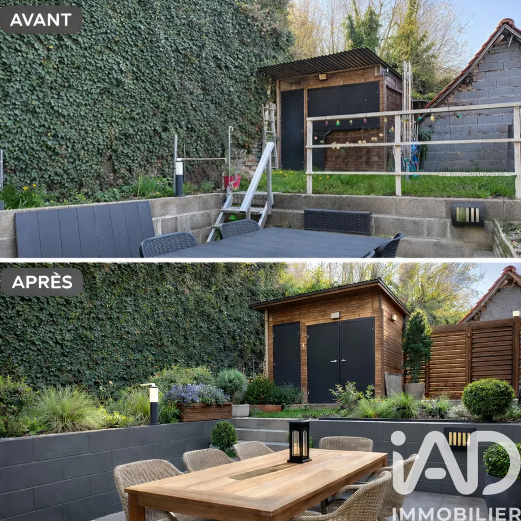 Garden - Townhouse with Terrace in Picquigny