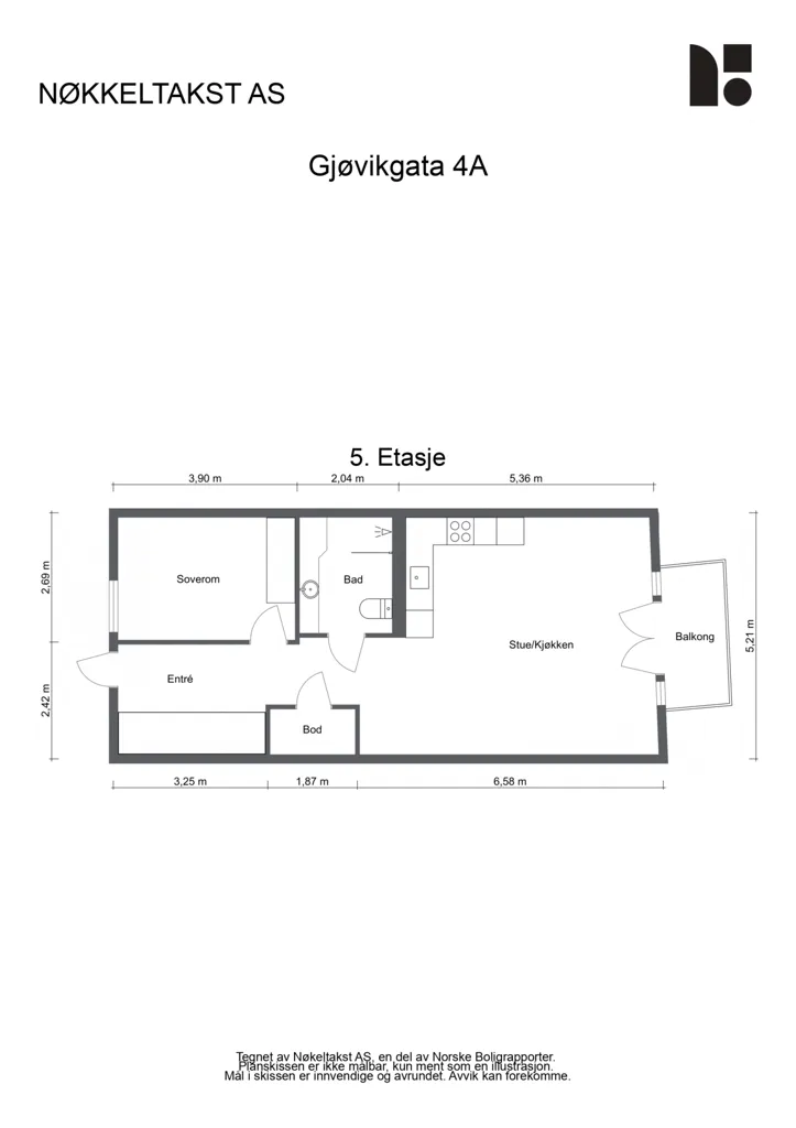 Plaan - 2-Bedroom Apartment with Balcony in Oslo