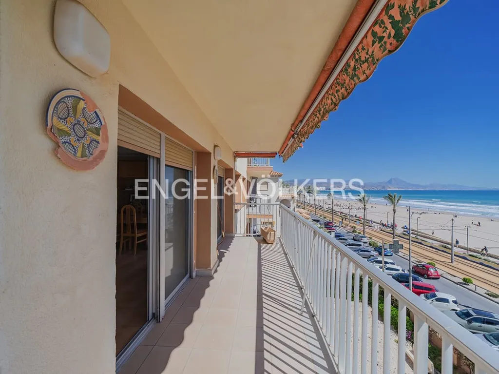 Balcony - Beachfront Apartment with Sea View in El Campello