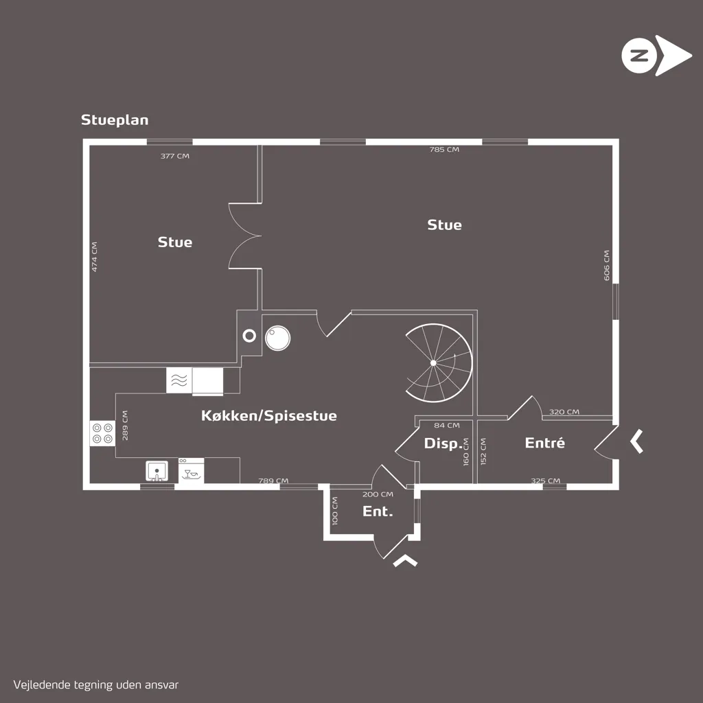 Plaan - Villa with Workshop in Aunslev