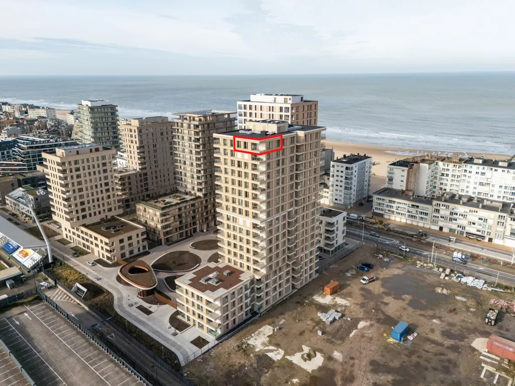Vue aérienne - Appartement d'Angle avec Vue Panoramique à Ostende