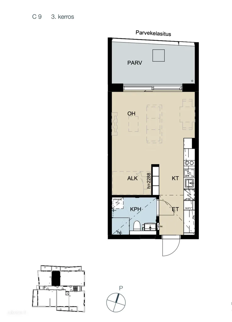 Plaan - New Flat with Balcony in Westend