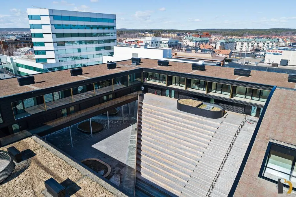 Vue aérienne - Penthouse with Terrace in Umeå