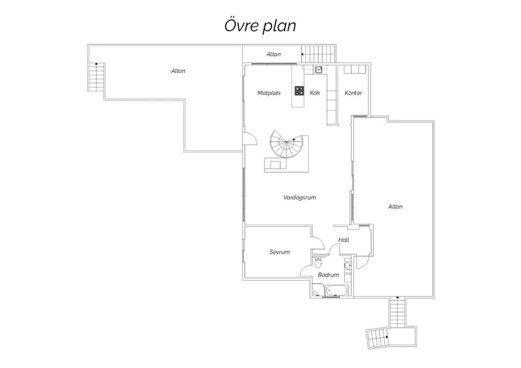 Floor Plan - Luxury Villa with Pool and Sea View in Vallda
