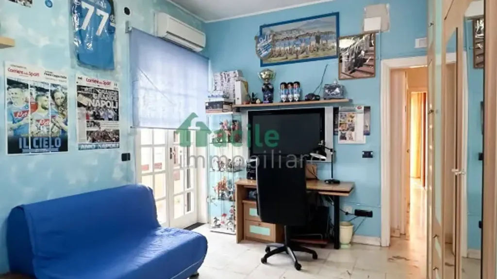 Bedrooms - Spacious Trilocale with Terraced Balcony in Afragola