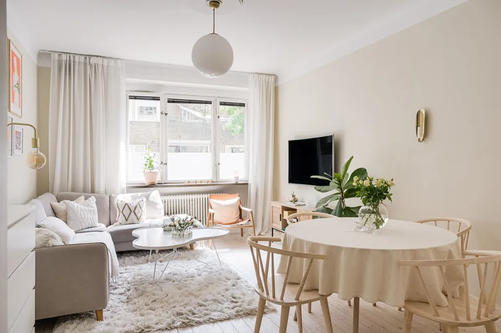 Séjour - 1930s Character Flat with Garden in Värnhem