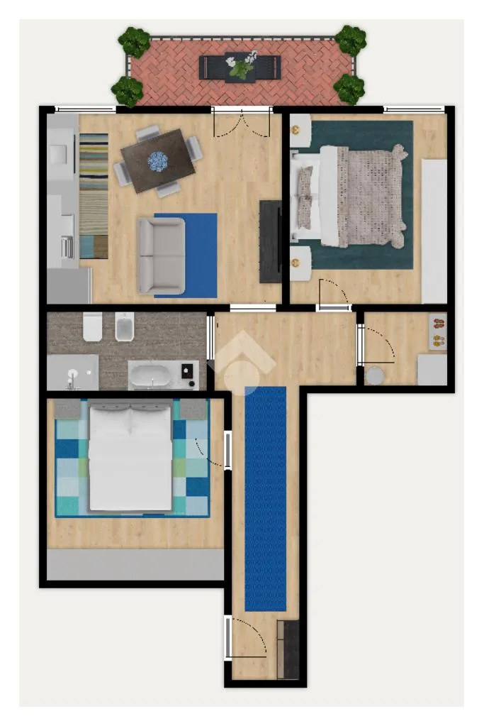 Plaan - Rearranged Flat with Balcony in Campomicciolo