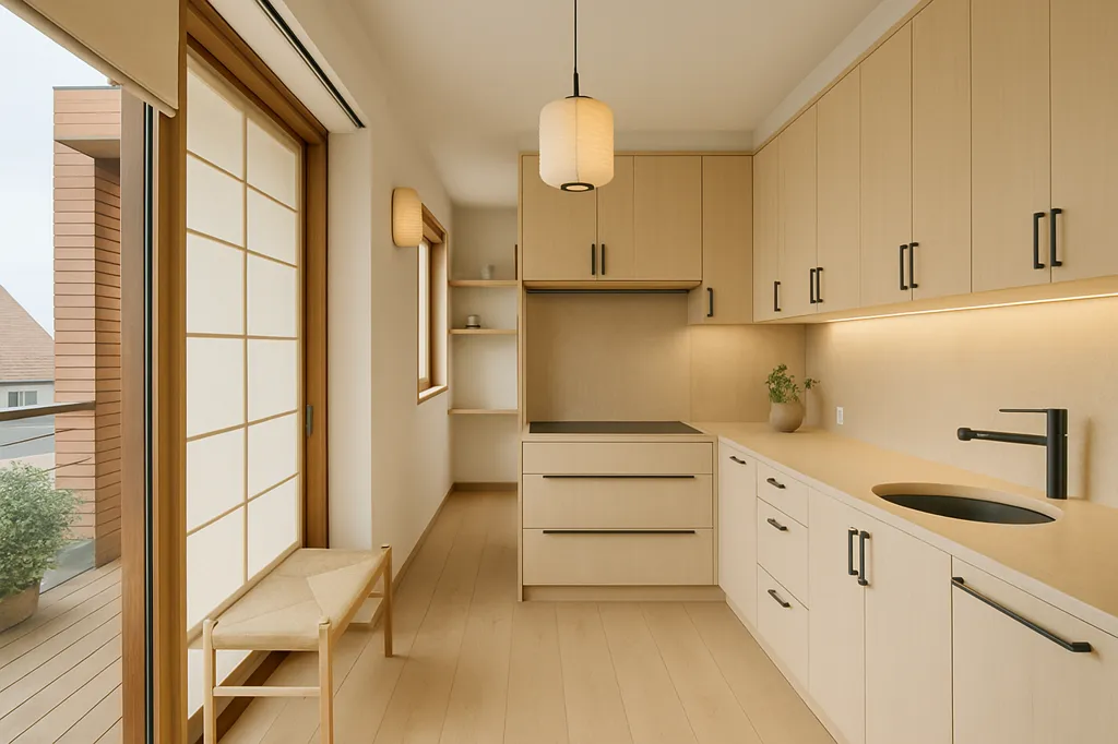 Cuisine - Appartement Moderne avec Deux Terrasses à Bruges