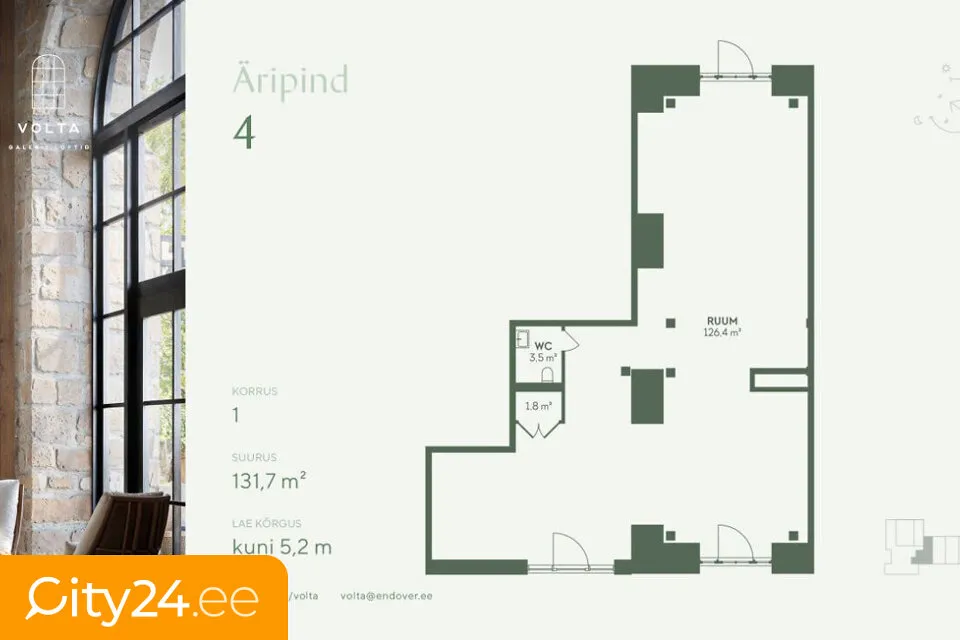 Plaan - Commercial Space with Large Display Windows in Tallinn