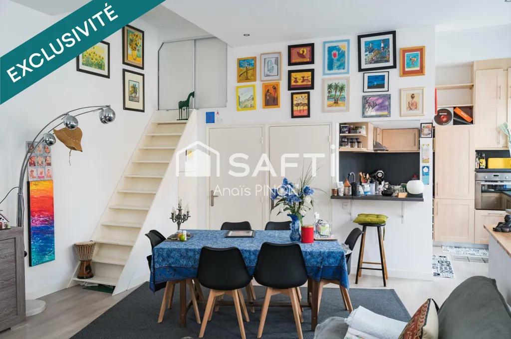 Séjour - Appartement Atypique Rénové au Faubourg d'Isle