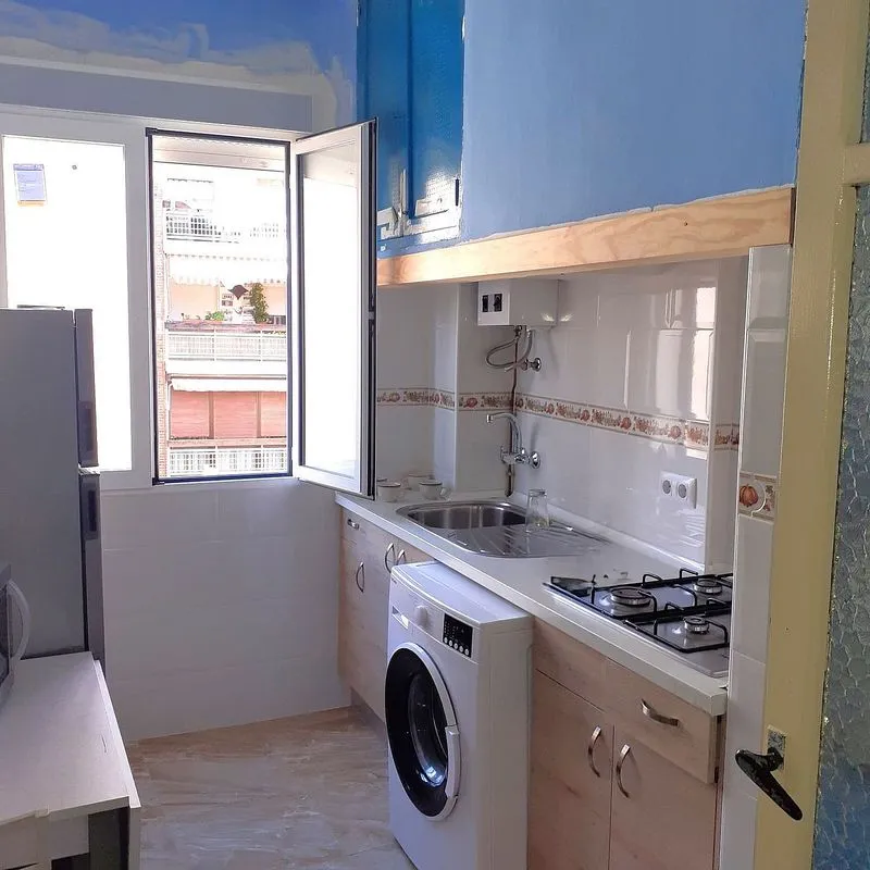 Köök - Furnished Studio with Balcony in Murcia Centre