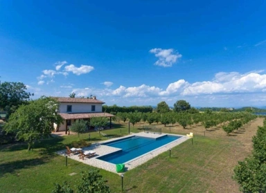 Luftaufnahme - Rustic House with Pool in Bagnoregio
