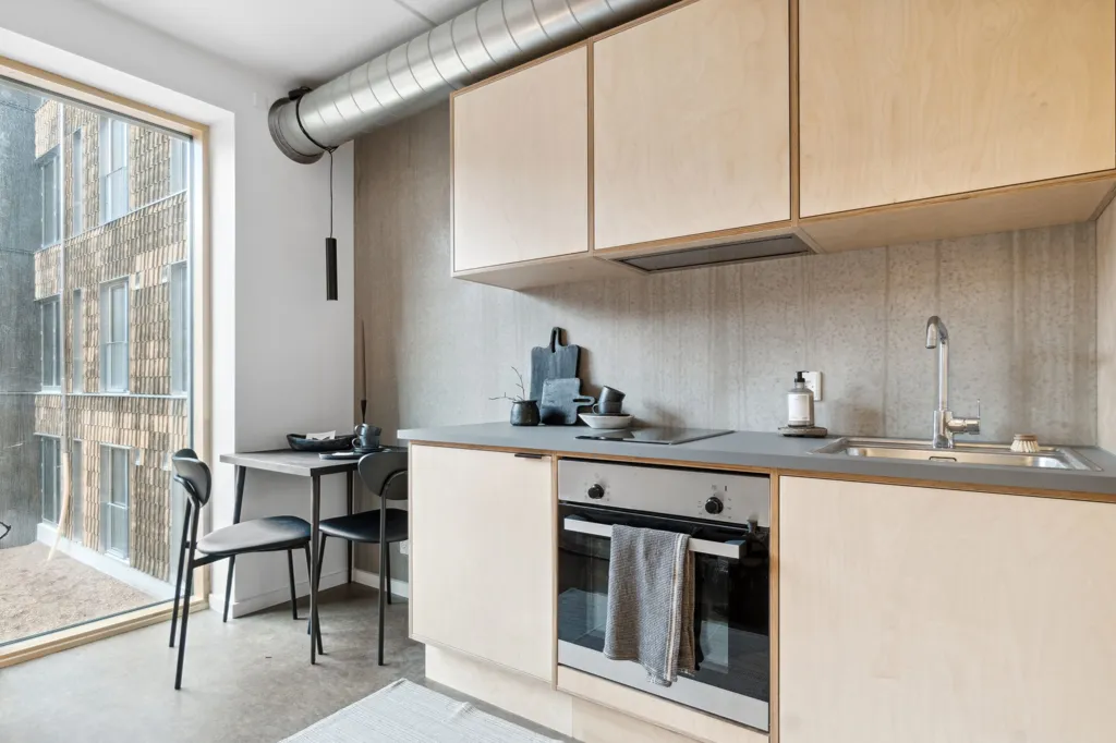 Köök - Studio Apartment with Terrace in Aarhus C