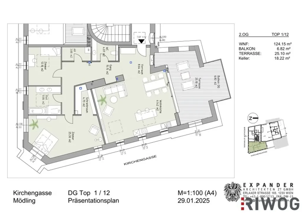 Plan - Dachgeschosswohnung with View in Mödling