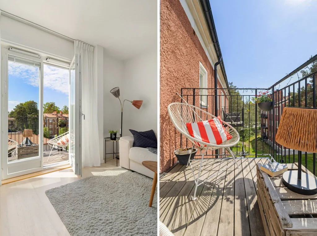 Rõdu - Modern Two-Bedroom Flat with Balcony in Stockholm