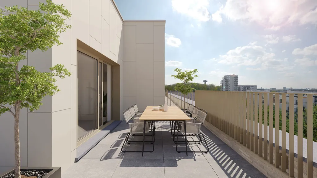 Terrasse - Penthouse Neuf avec Terrasse à Evere