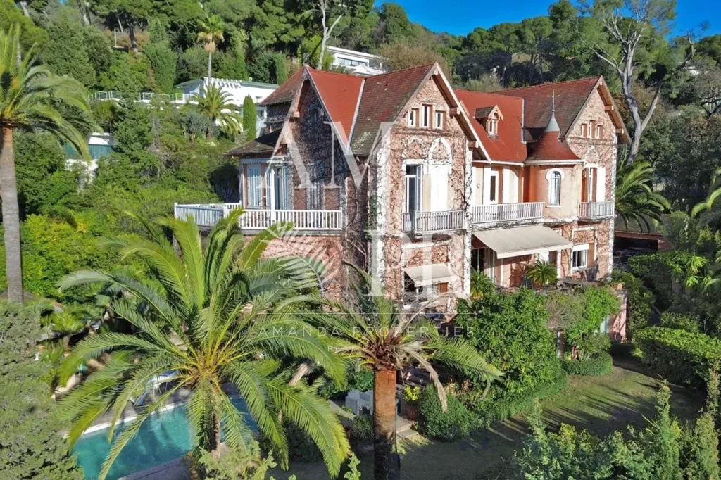Vue aérienne - Villa Belle Époque avec Vue Panoramique à Cannes