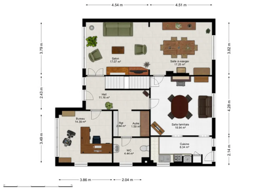 Plan - Maison d'Architecte avec Terrasse à Châtelet