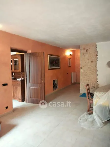 Living Room - Rustic Bifamily House with Pool in Nocera Umbra