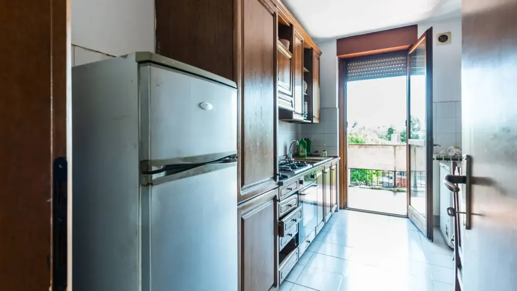 Köök - Three-Bedroom Apartment with Terraces in Bergamo