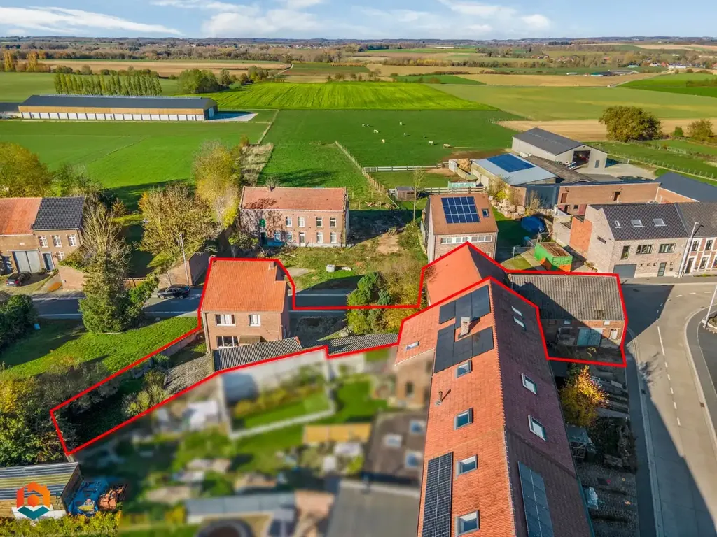 Vue aérienne - Maison avec Jardin dans le Centre de Hoegaarden