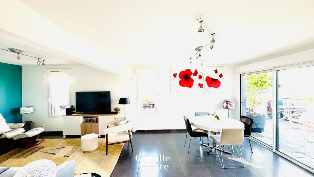 Séjour - Appartement Luxe en Dernier Étage avec Vue à Aix-en-Provence