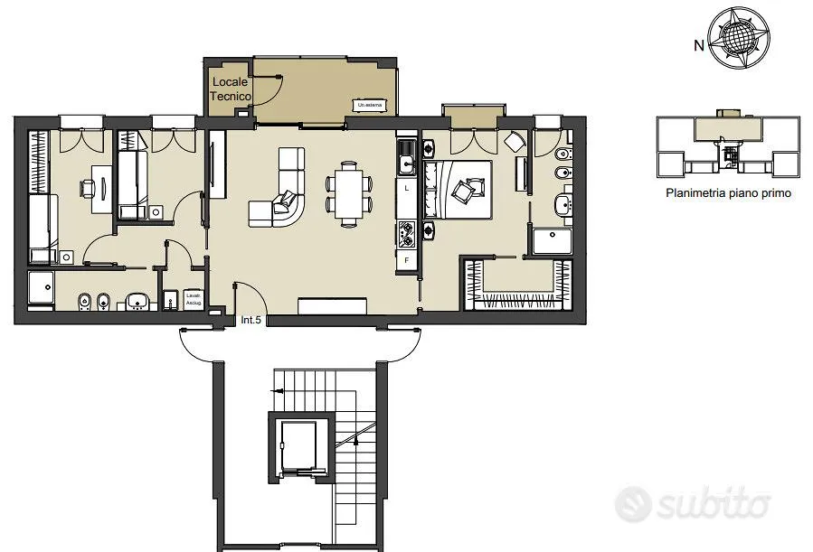 Plan - Modern Apartment with Terrace in Perugia