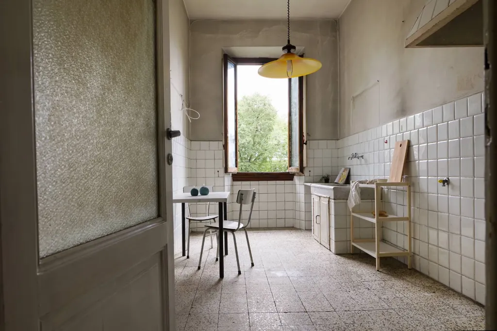 Köök - Florentine Apartment with Terrace in Porta a Prato