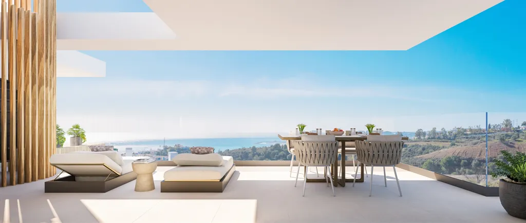 Terrass - Apartment with Pool and Sea View in Costa del Sol