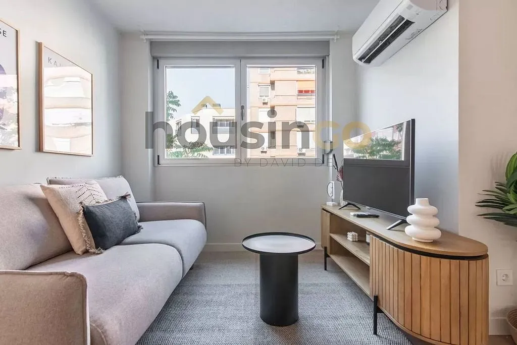 Living Room - Furnished Flat with Light in Salamanca, Madrid