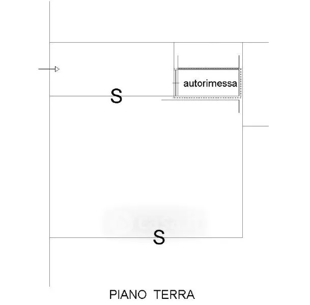 Plan - Rusticated Trilocale with Parking in Crema